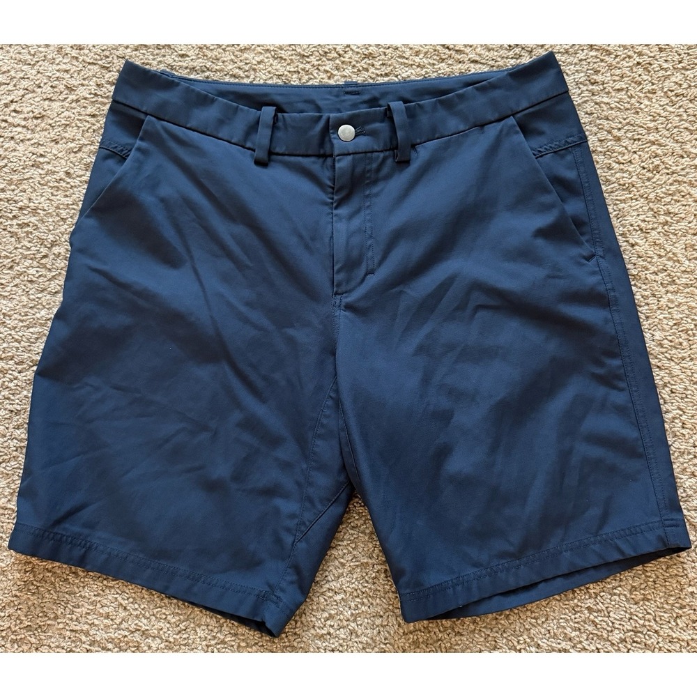 Lululemon Mens Commission Shorts Navy Warpstreme Classic 9" Inseam Size 32